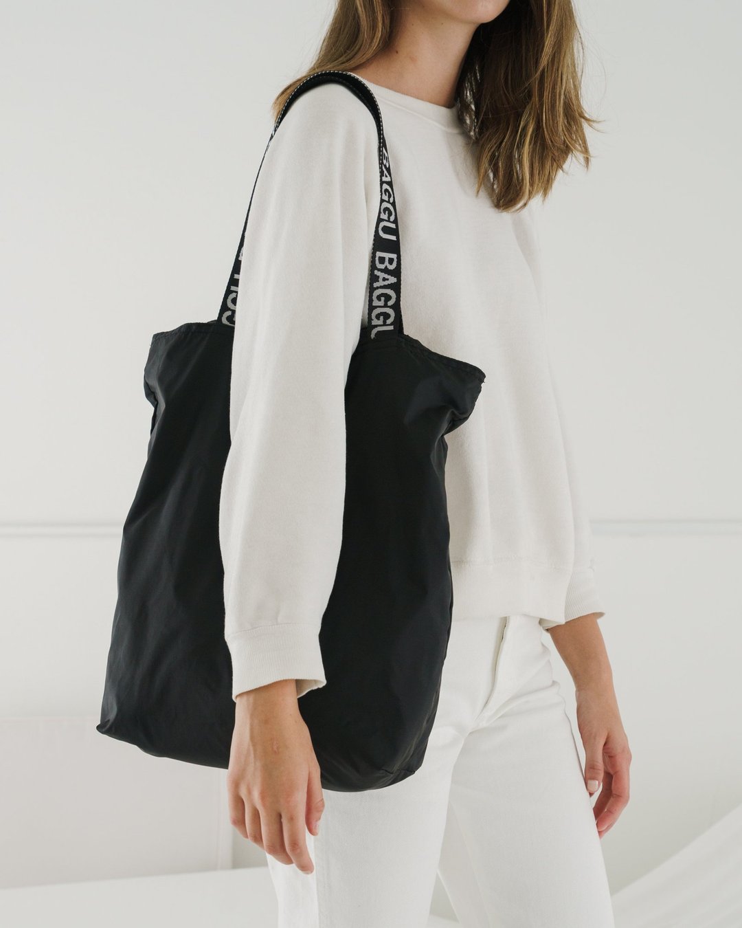 Baggu Ripstop Tote 时尚托特包 - 黑 - 手提包/手提袋 - 防水材质 黑色