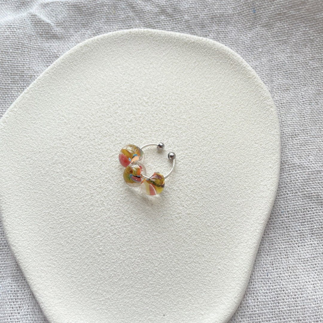 TeenyTinyCraft | 饴 • 四色 手工耳骨夹 - 耳环/耳夹 - 玻璃 