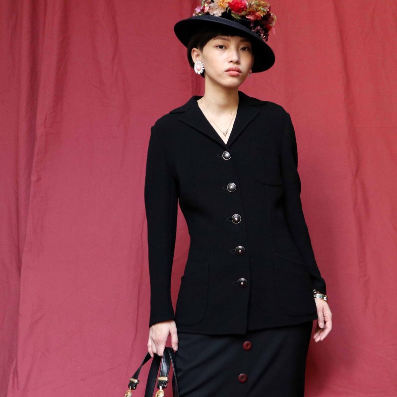 南瓜Vintage。古着 意大利制 黑色 Gianni Versace 凡赛斯 外套 - 女装休闲/机能外套 - 其他材质 黑色