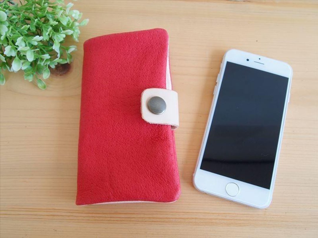 [Made to order classic red] Pig leather soft smartphone case [Multi-model compatible] Leather cover [iphone6, xperia, galaxy] - 其他 - 真皮 粉红色