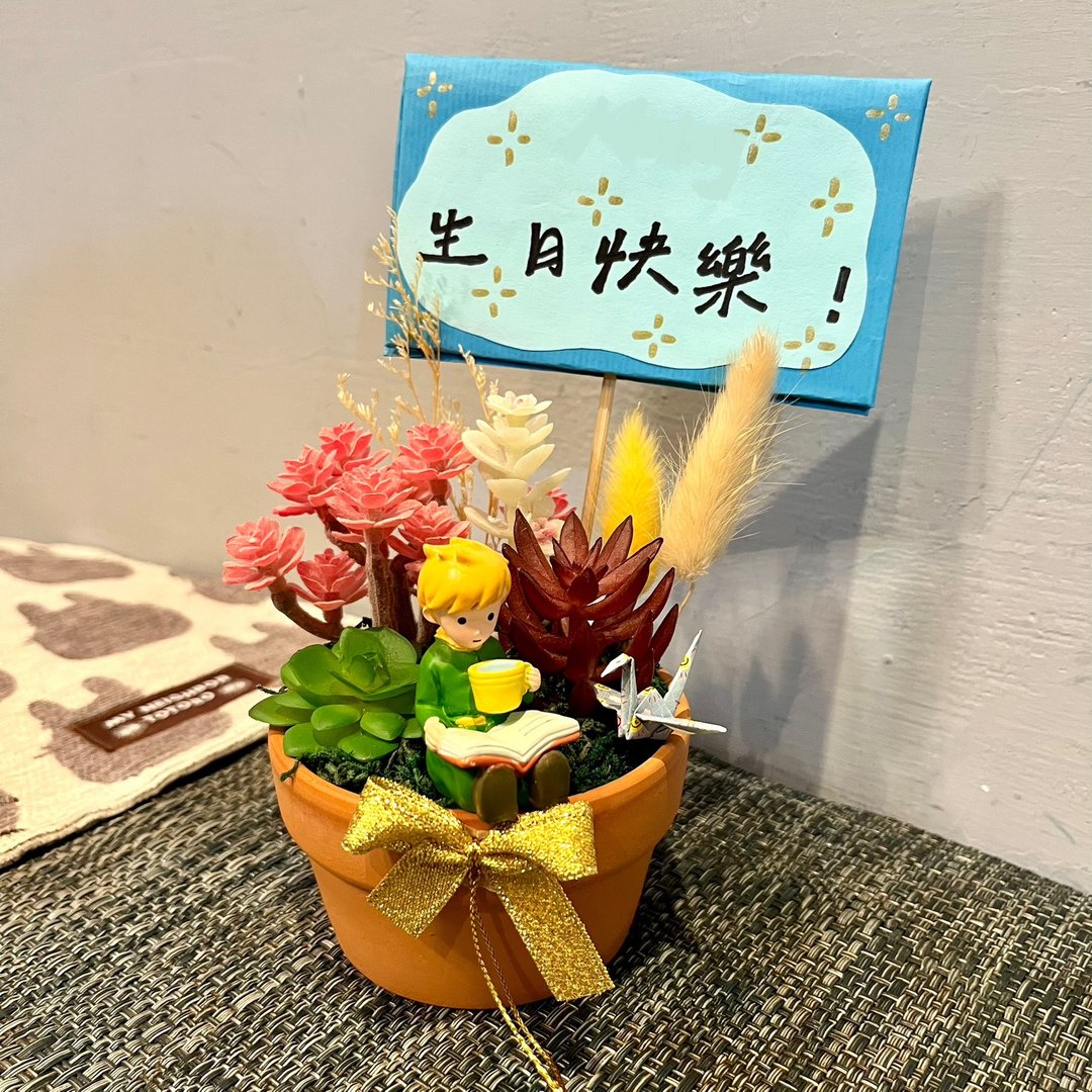 小王子 多肉盆栽 生日送礼星の王子さまLe Petit Prince 仿真多肉 - 植栽/盆栽 - 植物．花 绿色