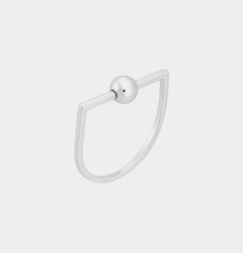 dashbrand DJ04-RG Dot Ring A (Minimal Jewelry) 纯银戒指 简约 silver925 - 戒指 - 纯银 银色