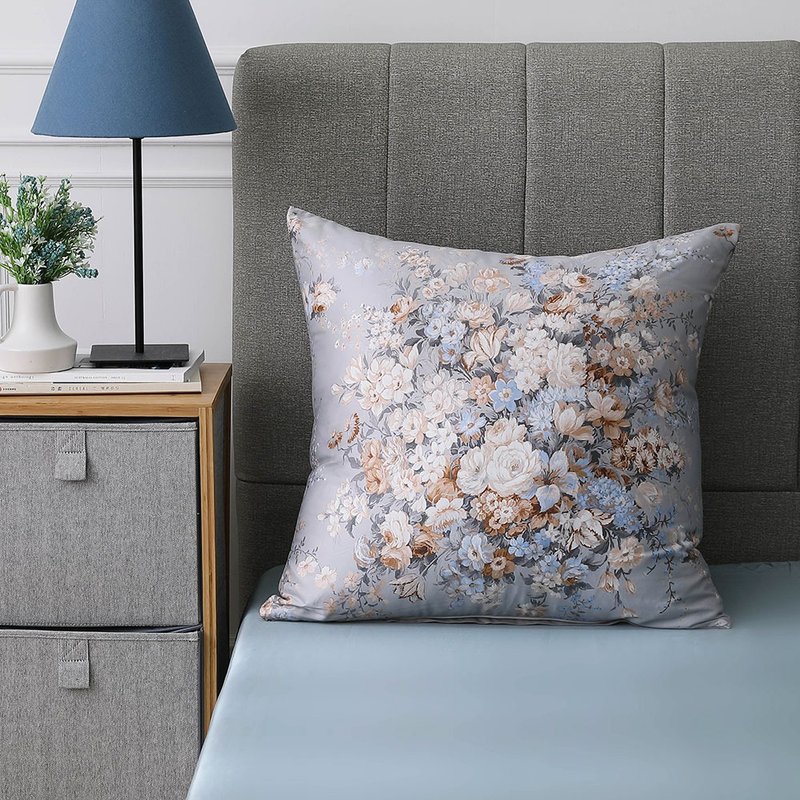 鸿宇 500织SUPIMA匹马棉 抱枕 泰伦斯(60x60cm) - 枕头/抱枕 - 棉．麻 灰色