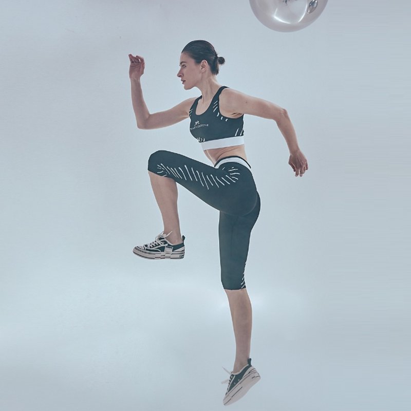 澳洲YPL手绘运动骑行裤买一送一 - 女装内搭/紧身裤 - 其他人造纤维 黑色