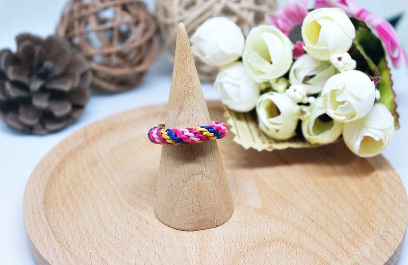 <彩色巴黎>－手编蚕丝蜡线戒指系列－//可以自选颜色// - 戒指 - 蜡 多色