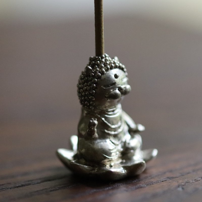 猫咪大佛香座 - 香薰/精油/线香 - 铜/黄铜 金色