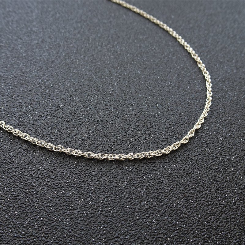 造型纯银项链 | 双圈绳索链 锁骨链 2mm - 项链 - 纯银 银色