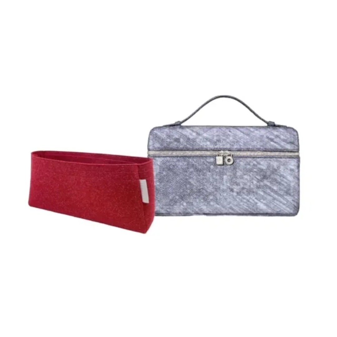 【香港制造|韩国绒布】Loro Piana Extra Pocket Bag Pouch 27cm - 化妆包/杂物包 - 其他材质 多色