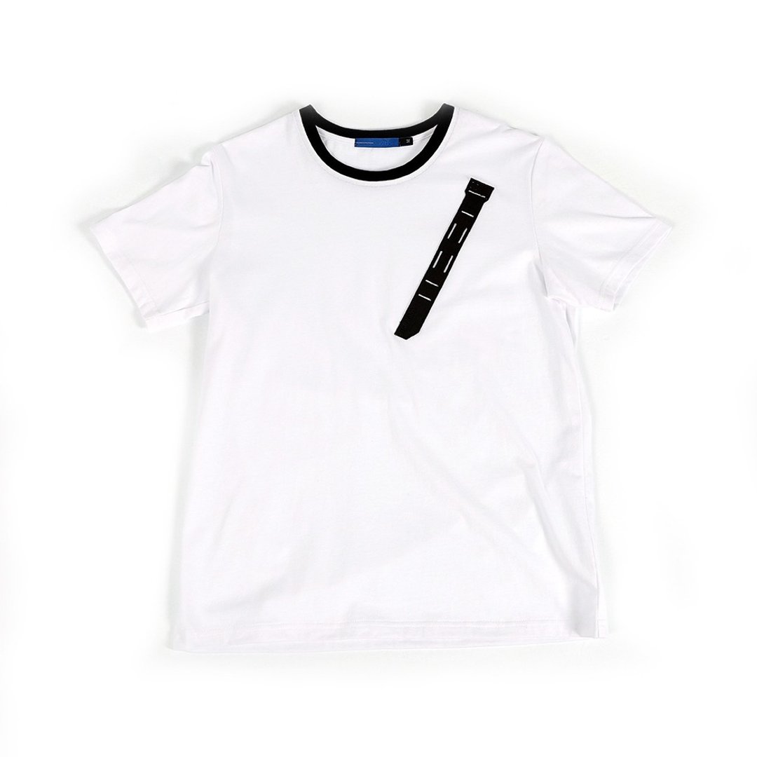 Func 多功能机能带Tee (白) - 男装上衣/T 恤 - 棉 白色