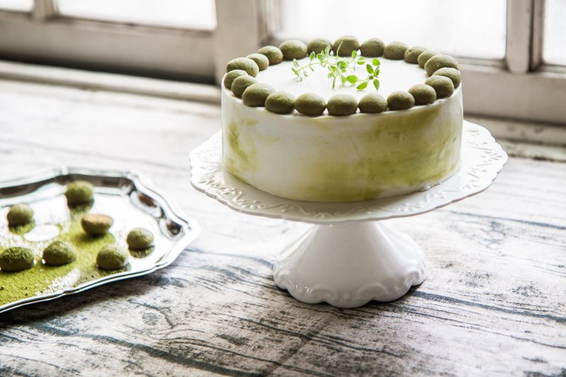 6寸浓抹茶戚风蛋糕 Matcha Chiffon - 蛋糕/甜点 - 新鲜食材 绿色