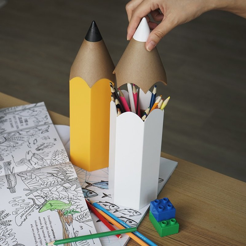 QUALY 铅笔笔筒 - 笔筒/笔座 - 塑料 白色