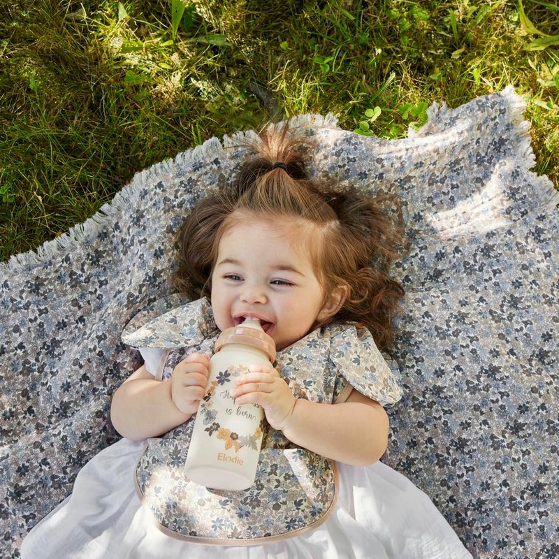 防水口袋围兜 - 蓝色花园 Blue Garden - 围嘴/口水巾 - 聚酯纤维 红色