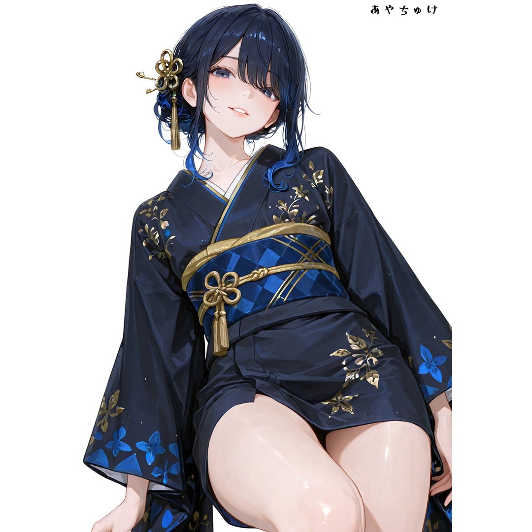 【12月新品】07-109-0061 人物贴纸 性感和服女孩 - 贴纸 - 纸 