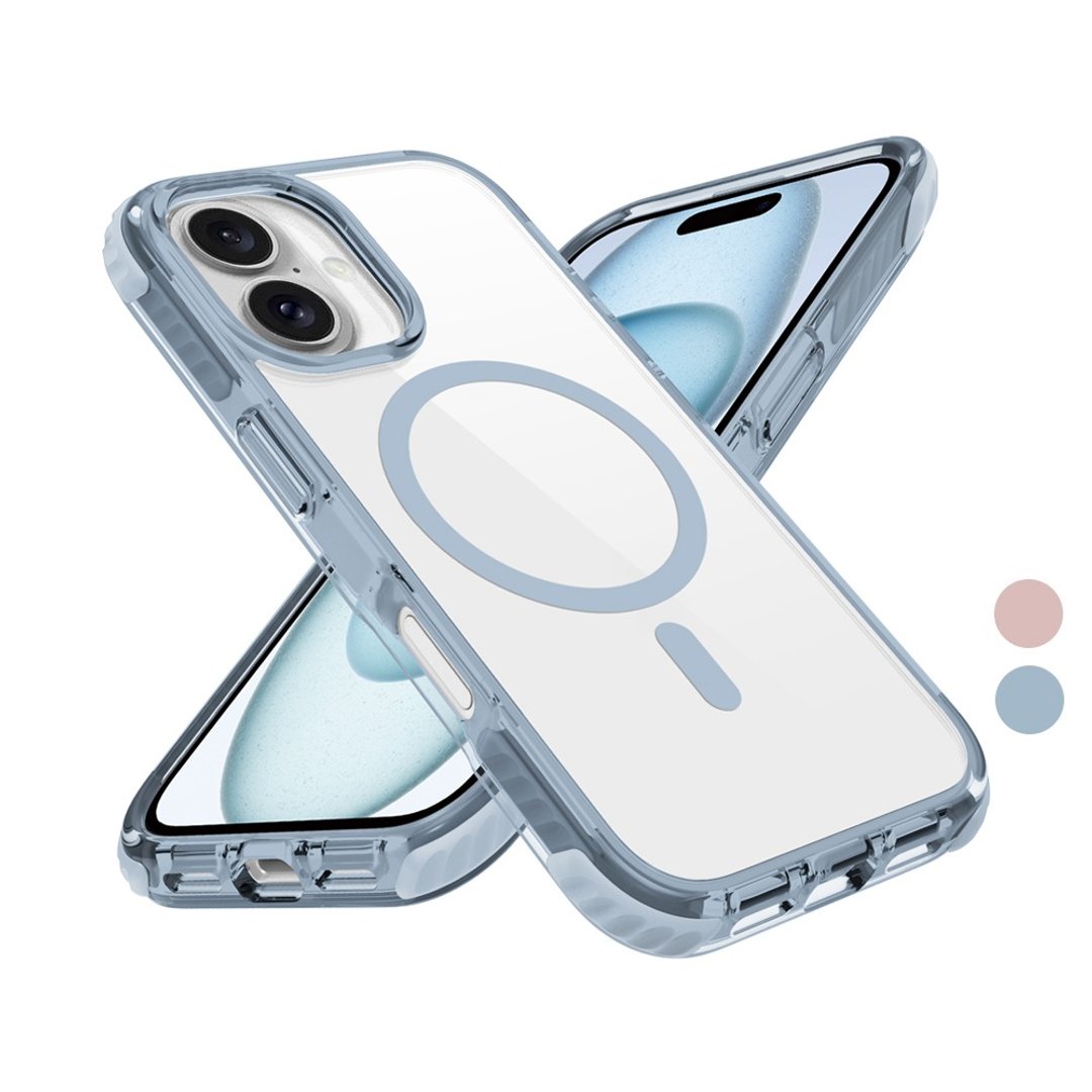 VOYAGE iPhone 16/16 Plus 超军规防摔保护壳Pure Wave+ 透蓝 - 手机壳/手机套 - 塑料 透明