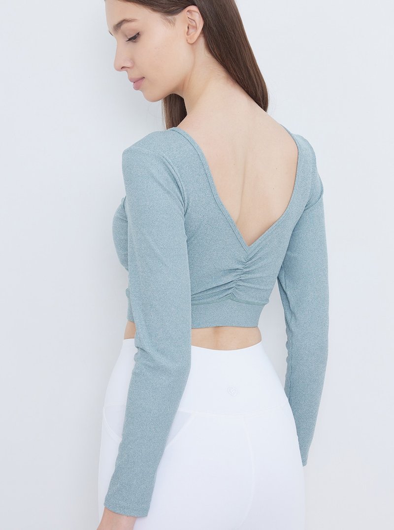 【S2N】JUST CLASSIC织纹两穿短版BRA TOP_Spruce Green T306 - 女装瑜珈服 - 尼龙 