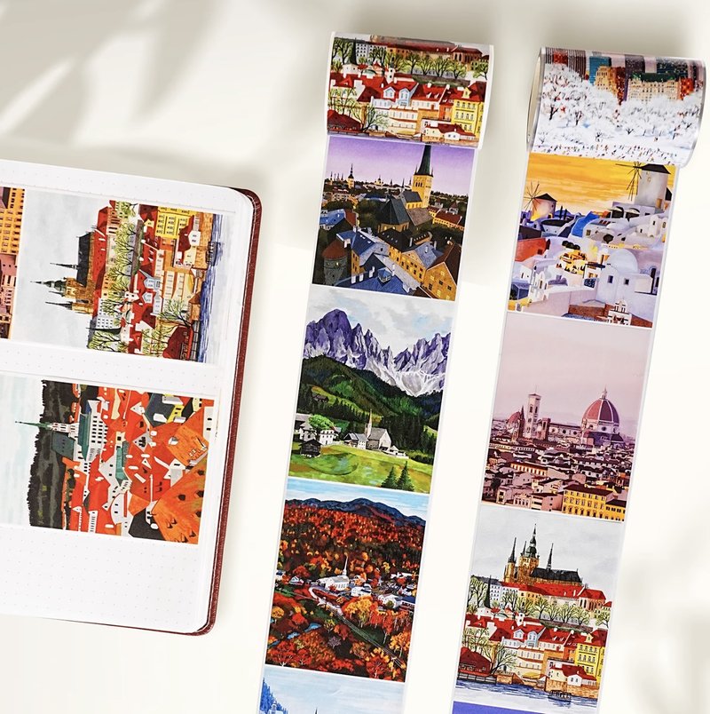 北欧慢旅 PET 和纸胶带 5米卷 - 纸胶带 - 纸 多色