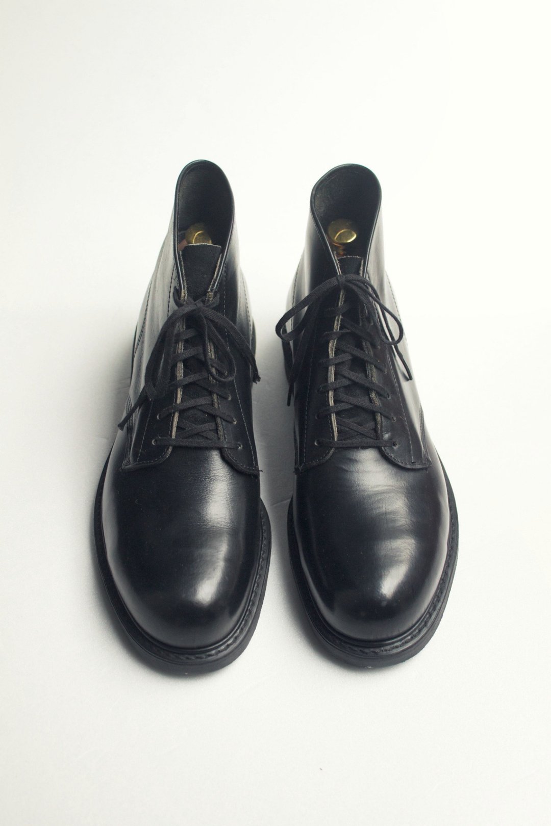 70s 美制牛皮工作踝靴｜LEHIGH Work Boots US 8E Eur 4142 - 男款靴子 - 真皮 黑色