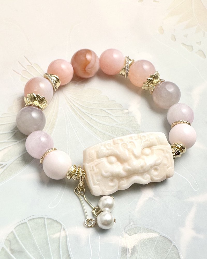 【喵德雷】兽面纹设计 | 岫玉 | 天然矿石 - 其他 - 水晶 