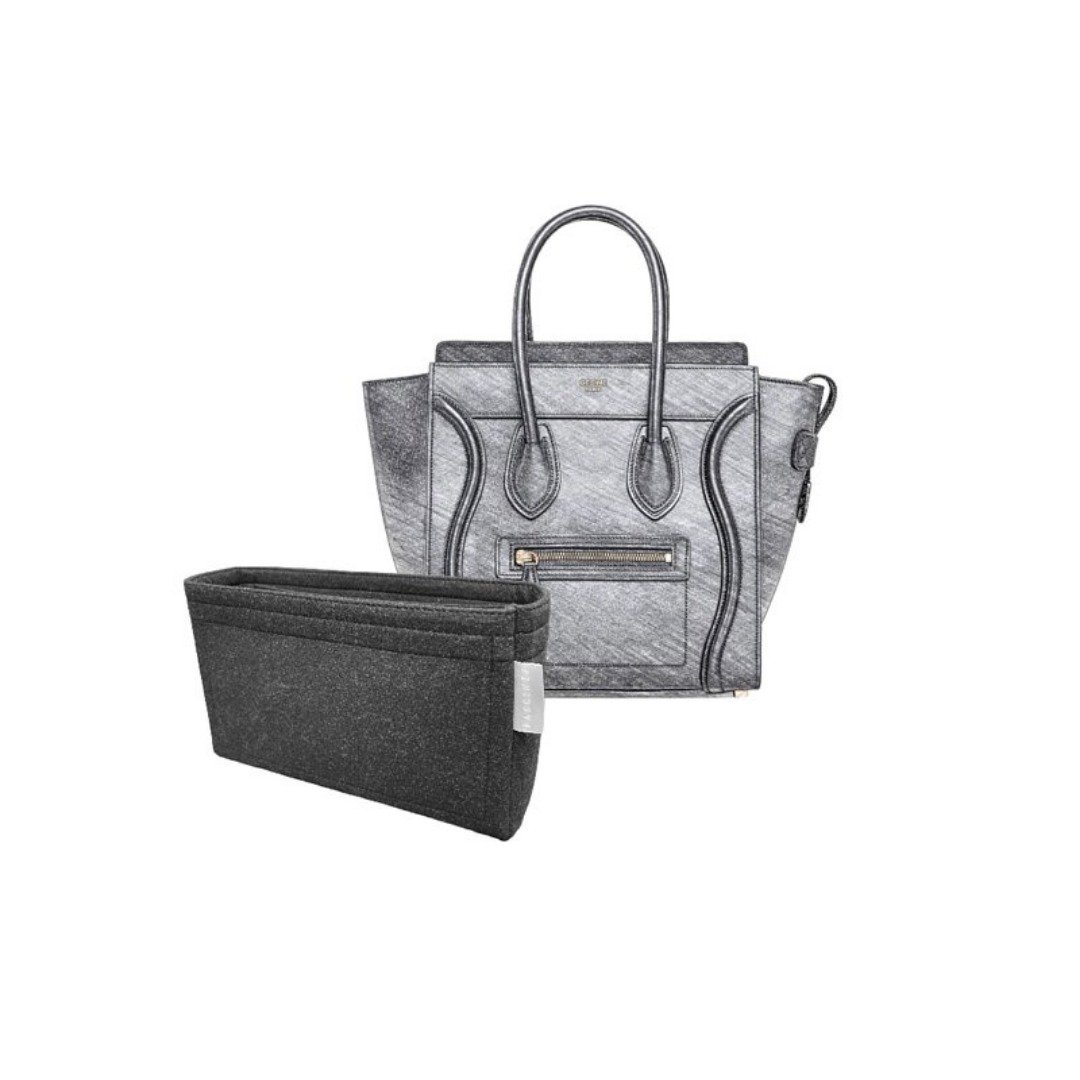 【香港制造|韩国绒布】手制内袋 - Celine Luggage Micro 27cm - 化妆包/杂物包 - 其他材质 多色