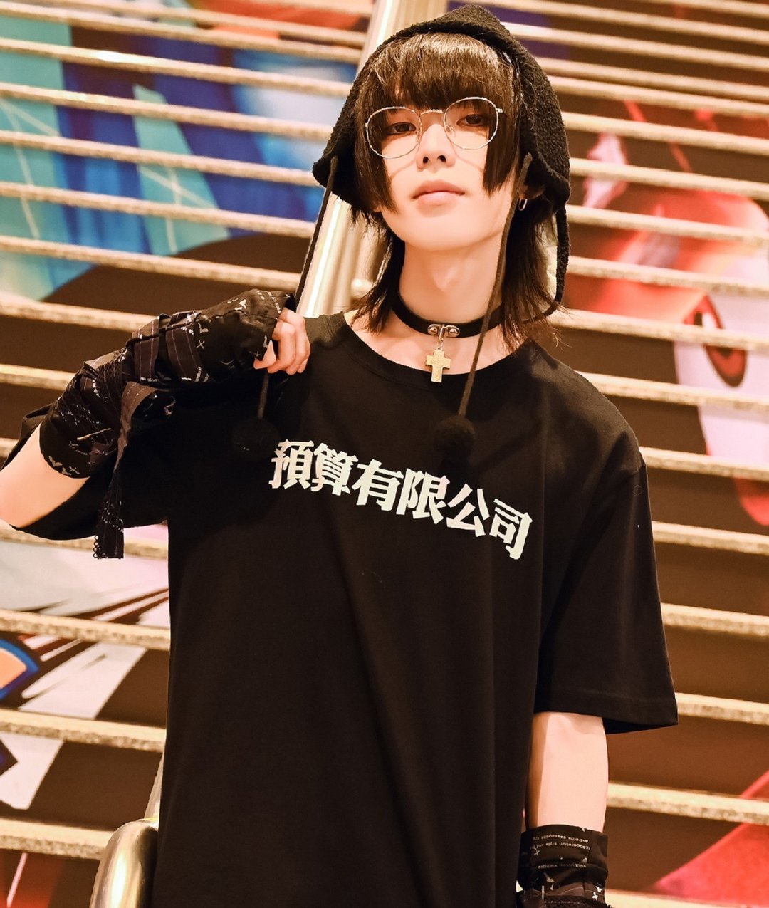 原创时事梗预算有限公司KUSO日文汉字印花中性短袖T恤【JJ2466 - 男装上衣/T 恤 - 聚酯纤维 