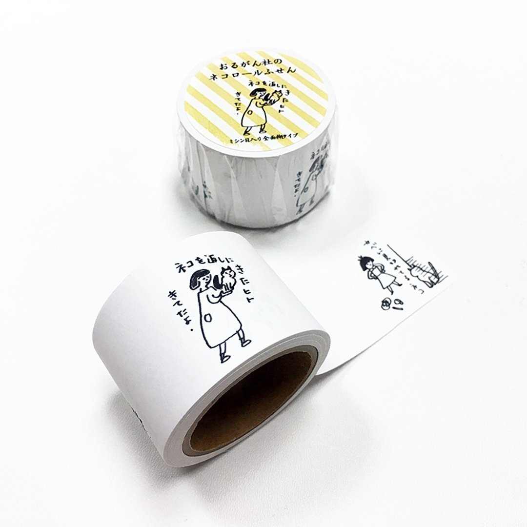 仓敷意匠 x ORGANSHA 猫咪日常付笺 便条贴【38mm (85701-02)】 - 便条纸/标签贴 - 纸 白色