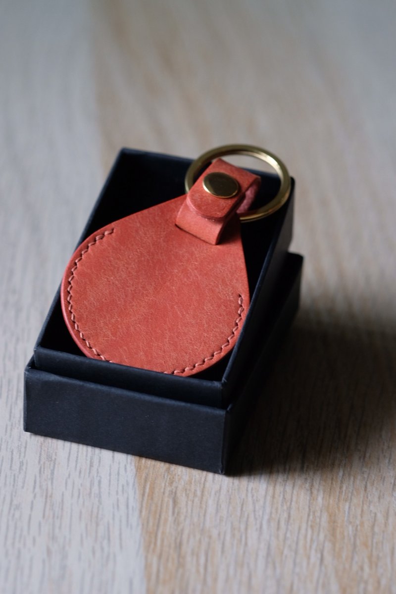 感应扣皮套【珊瑚粉】毕业礼 /含定制英文 - 钥匙链/钥匙包 - 真皮 咖啡色