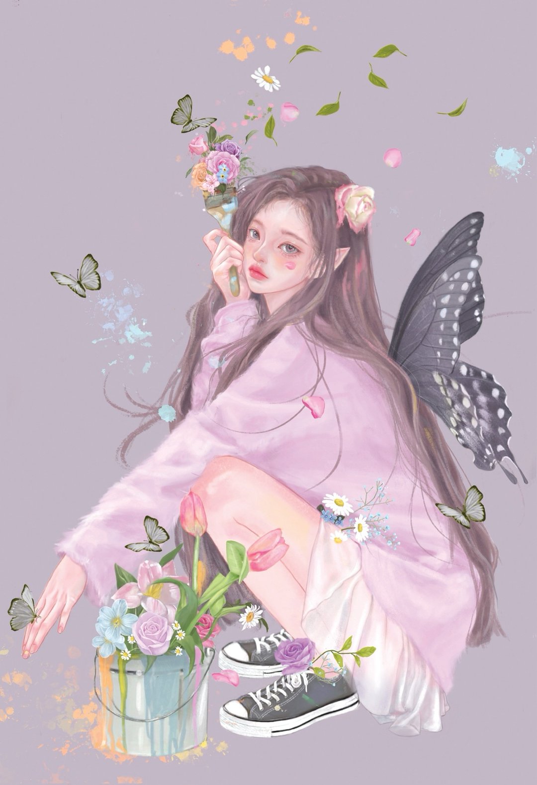 紫罗兰色 - 贴纸 - 纸 