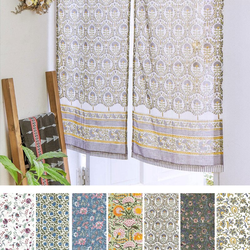 【预订】印度制 民族花纹门帘 - 门帘/门牌 - 棉．麻 卡其色