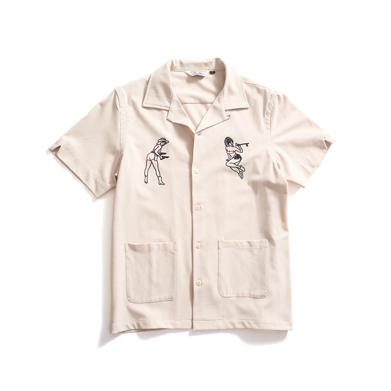 Wester Girl Shirts - 米色 Beige - 男装衬衫 - 棉．麻 