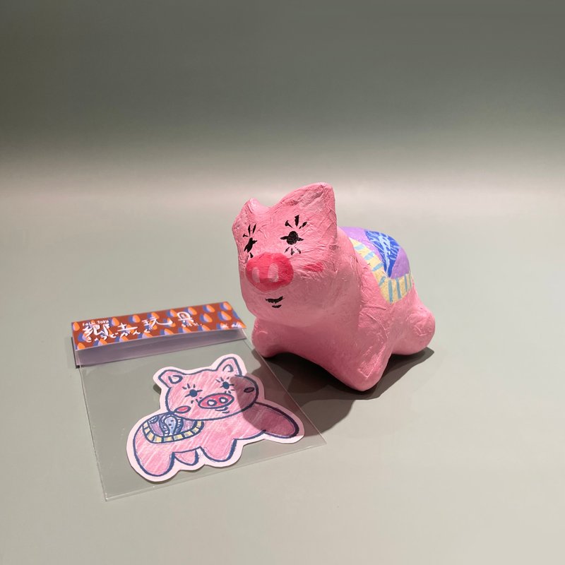 oh.odds の 乡土玩具 第二弹 - 粉红猪宝 - 玩偶/公仔 - 纸 