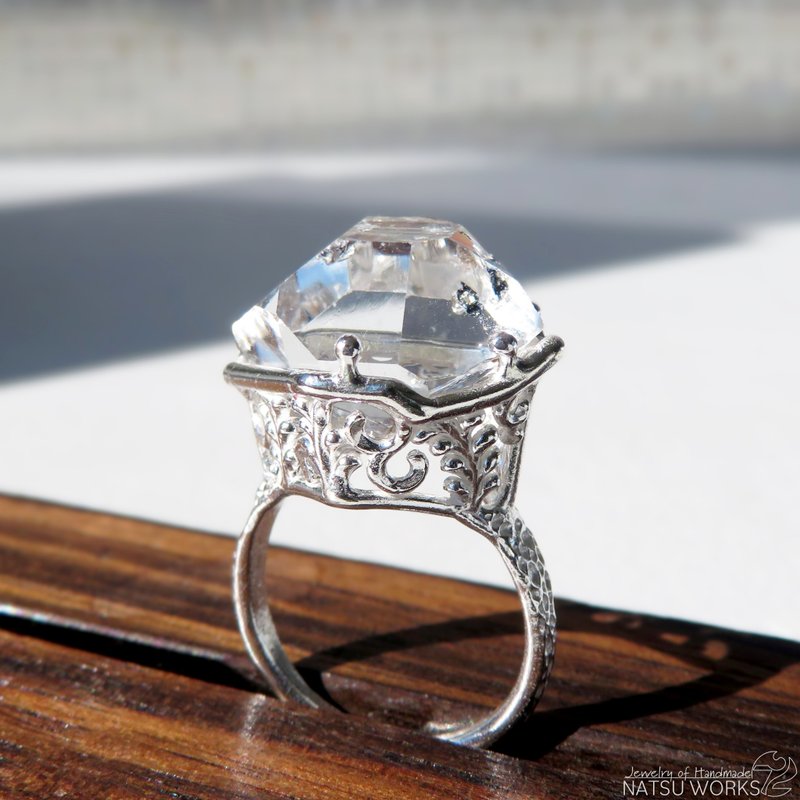赫基默钻石戒指 / Herkimer Diamond Ring 3 - 戒指 - 宝石 透明