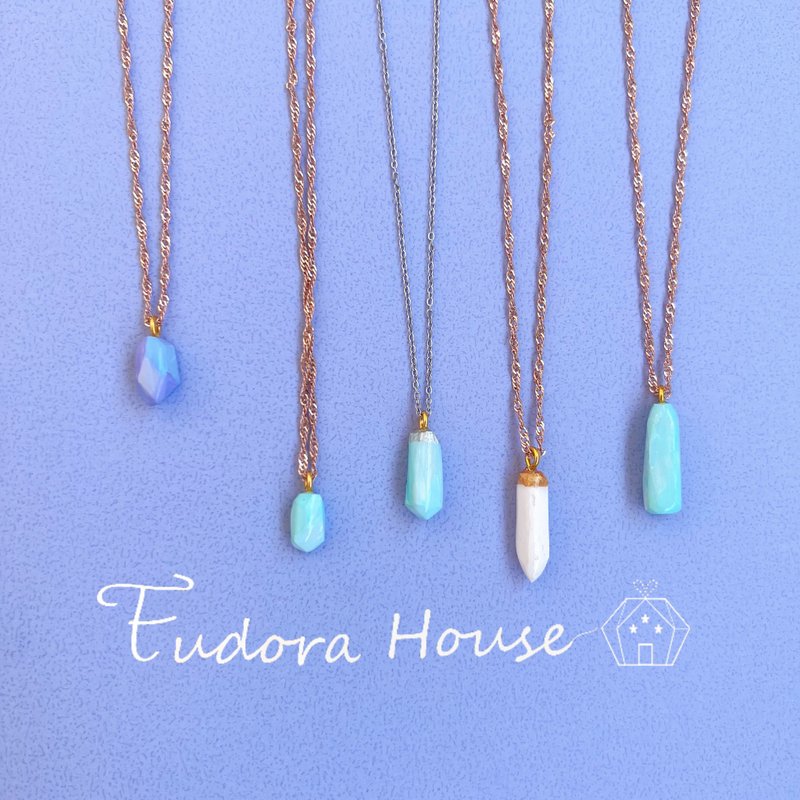 Eudora House 手作仿真水晶 萤石系列 手工饰品 项链 - 项链 - 树脂 