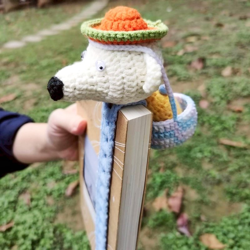 北橘熊小偷 编织书签 搞怪书签 文具周边 创意礼物 生日礼物 文创 - 笔记本/手帐 - 棉．麻 白色