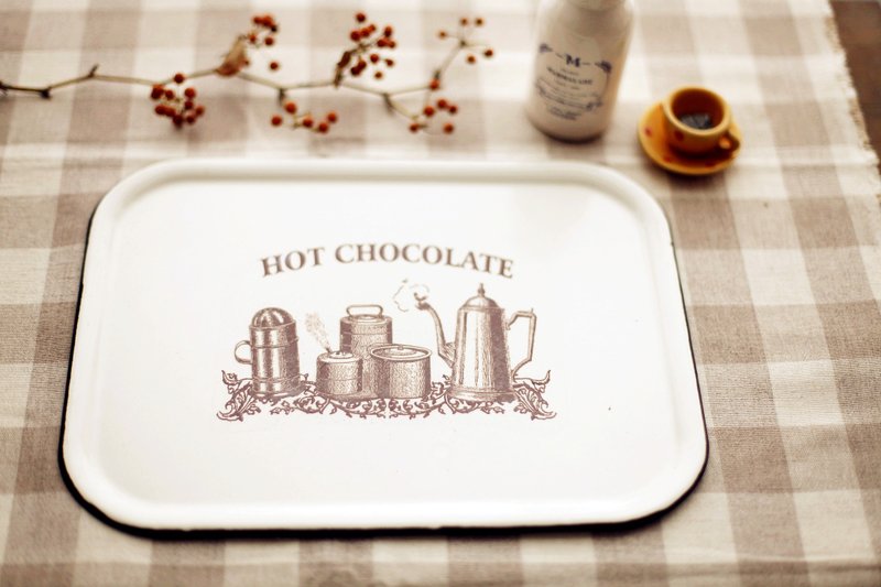 【好日恋物】日杂 珐琅餐盘/托盘 - 其他 - 珐琅 白色