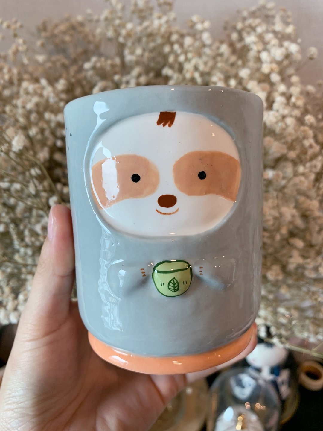 Little sloth mug - 咖啡杯/马克杯 - 瓷 灰色