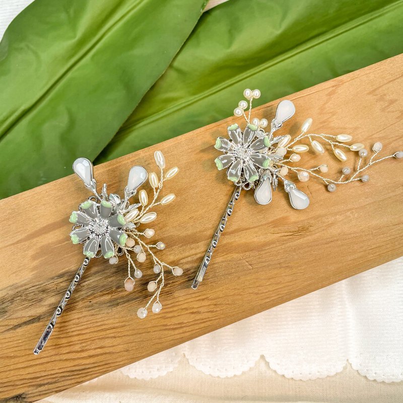 路得稻穗系列-雪点- 发夹一组 - 发饰 - 其他金属 