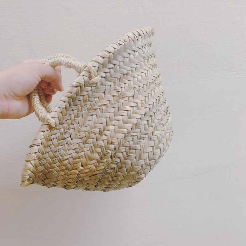 摩洛哥手工提篮 极简 - 手提包/手提袋 - 植物．花 卡其色