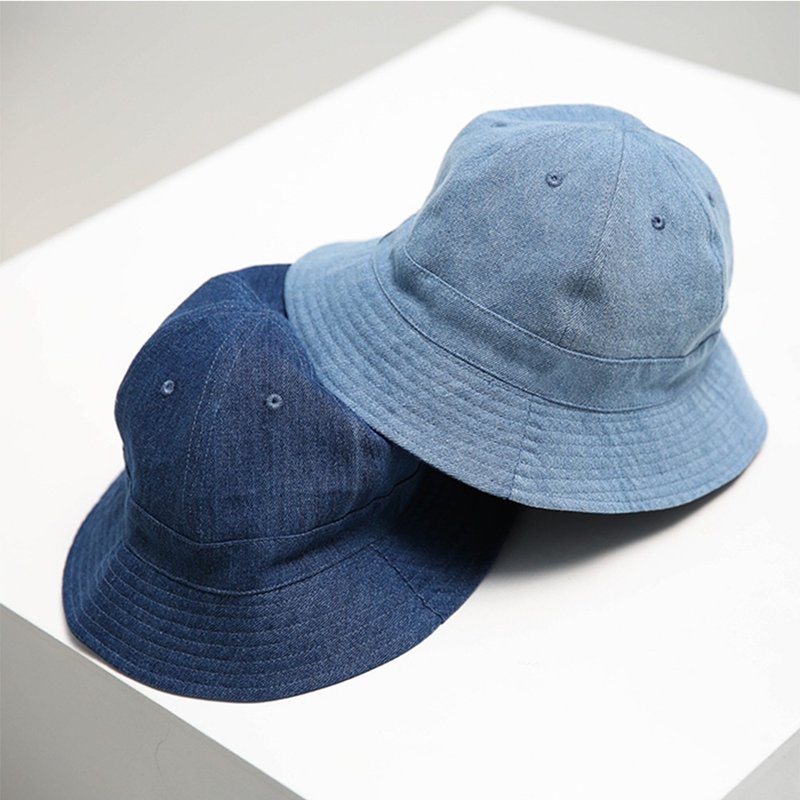 两面戴渔夫帽  牛仔 丹宁 中性 不分性别 原创品牌 - 帽子 - 棉．麻 蓝色