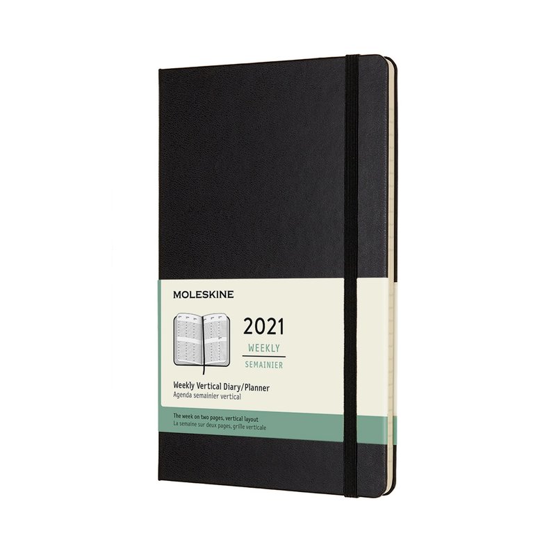 _勿上架_MOLESKINE 2021 直式周记 12M 硬壳 - L 型黑 - 烫金服务 - 笔记本/手帐 - 纸 黑色