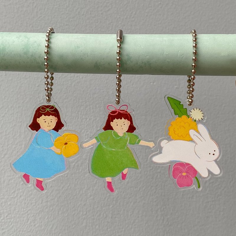 钥匙圈 - 吊饰 - 压克力 多色