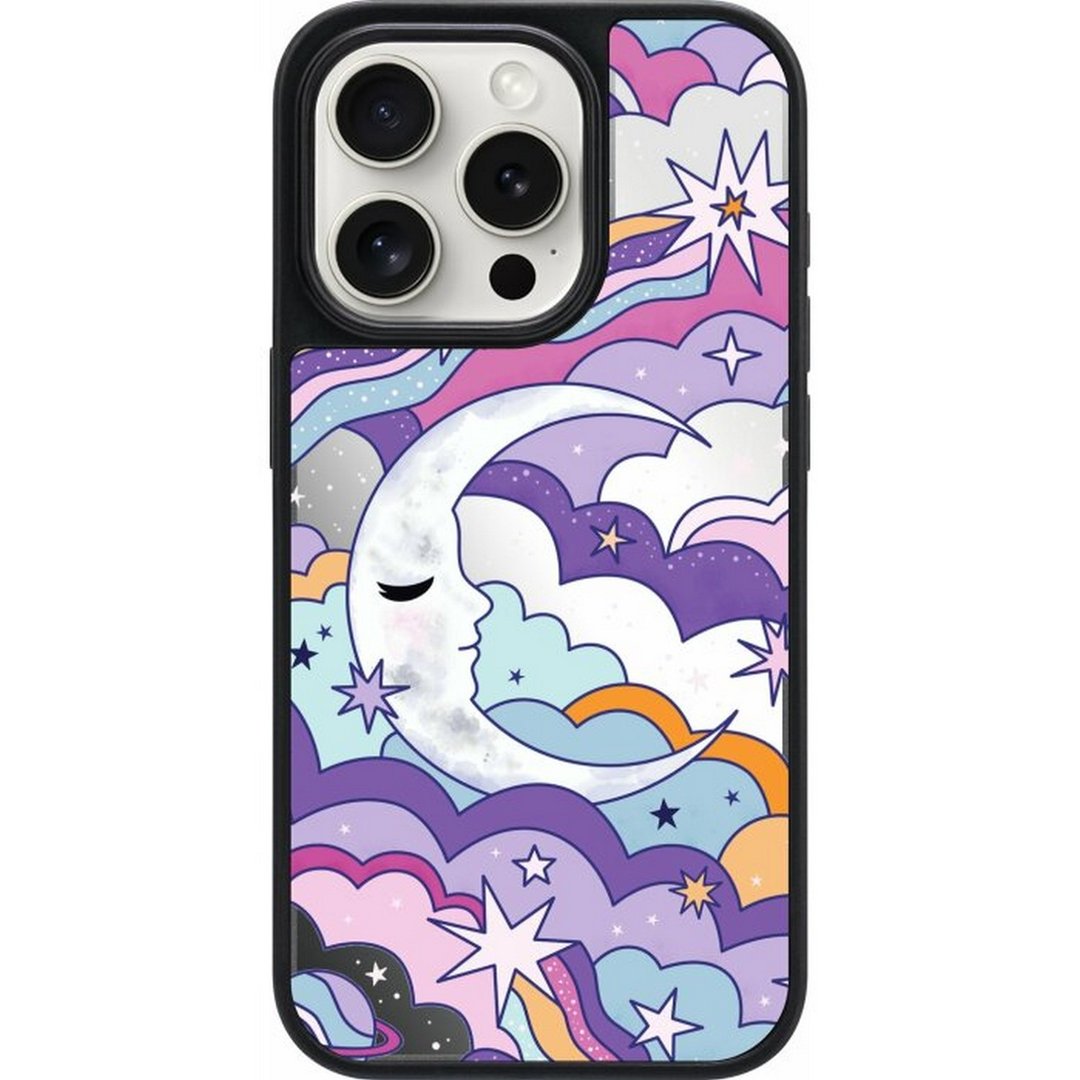 Moon Sisters iPhone 16 Samsung S25 气垫防摔标准镜面手机壳 - 手机壳/手机套 - 塑料 多色