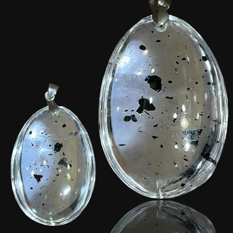 OLINA DESIGN精品顶级超七草莓晶超七紫红发六角星蓝针金字塔吊坠 - 项链 - 水晶 多色