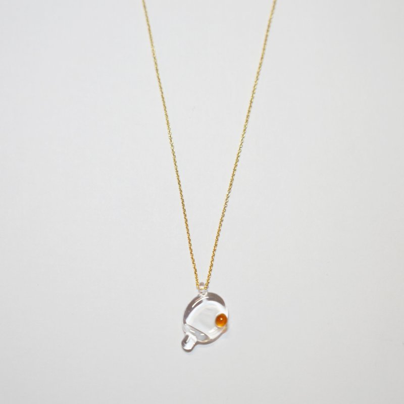 GOC x HARIO 手工玻璃项链 颈链 - 乒乓 (HAGL-PI-N) - 项链 - 玻璃 透明