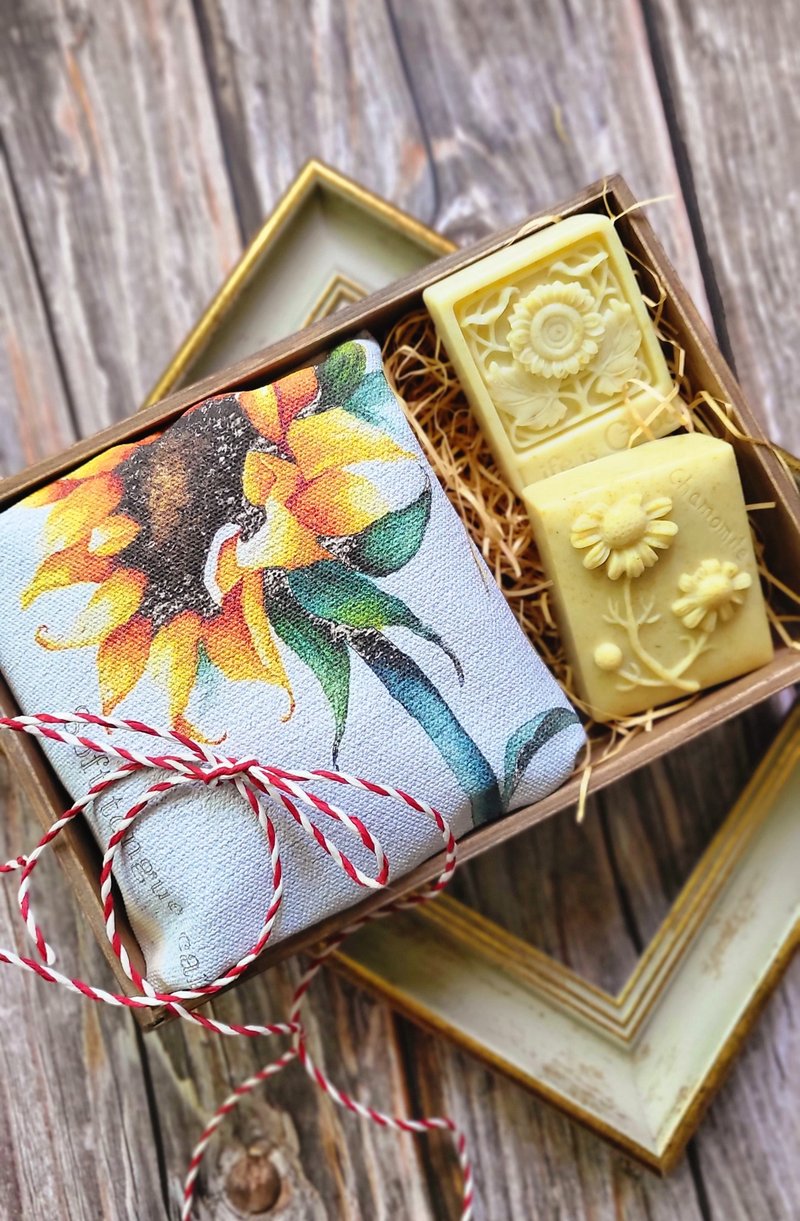 手绘提袋皂香礼盒 - 香薰/精油/线香 - 棉．麻 