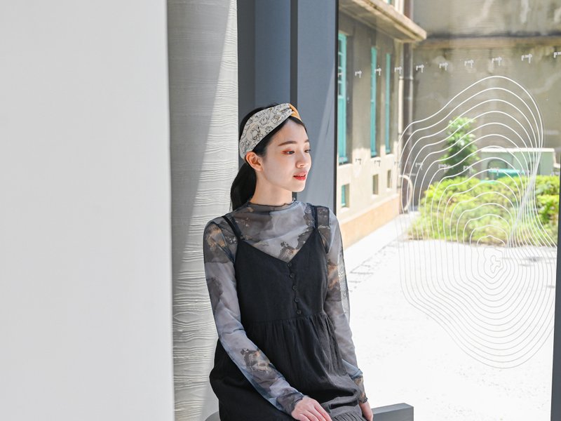 双拼发带 / 水獭宝宝 - 金 - 发带/发箍 - 棉．麻 金色