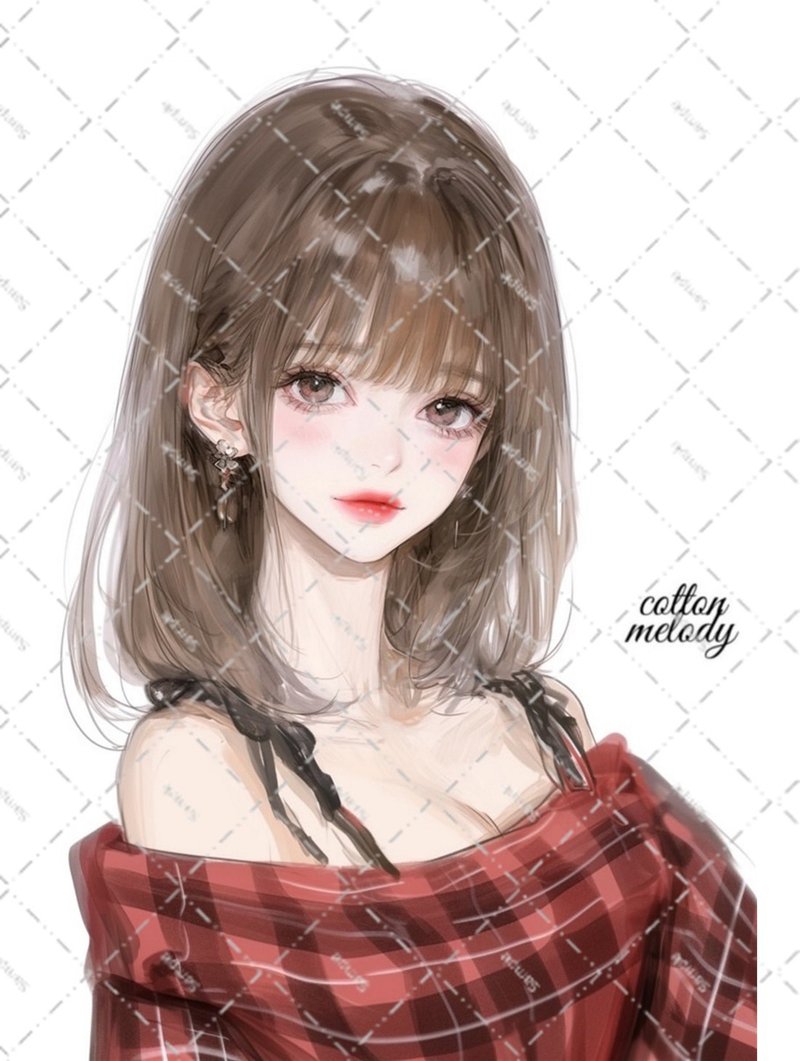 original sticker no.5750 人物贴纸 原创贴纸 人物贴纸 女孩贴纸 原创人物贴纸 - 贴纸 - 纸 