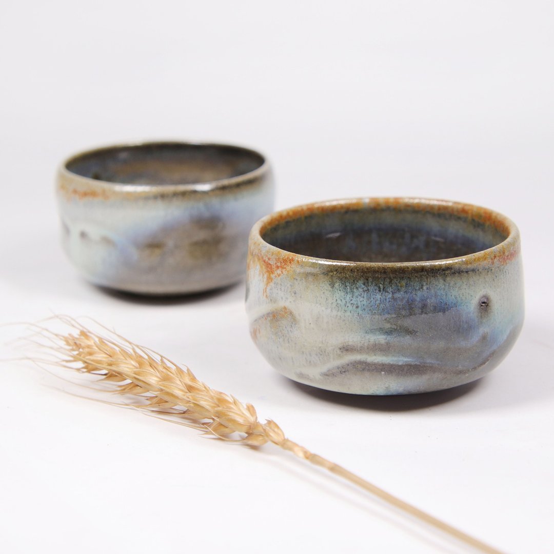 明芽窑 l 柴烧云染钧釉茶杯 - 茶具/茶杯 - 陶 绿色