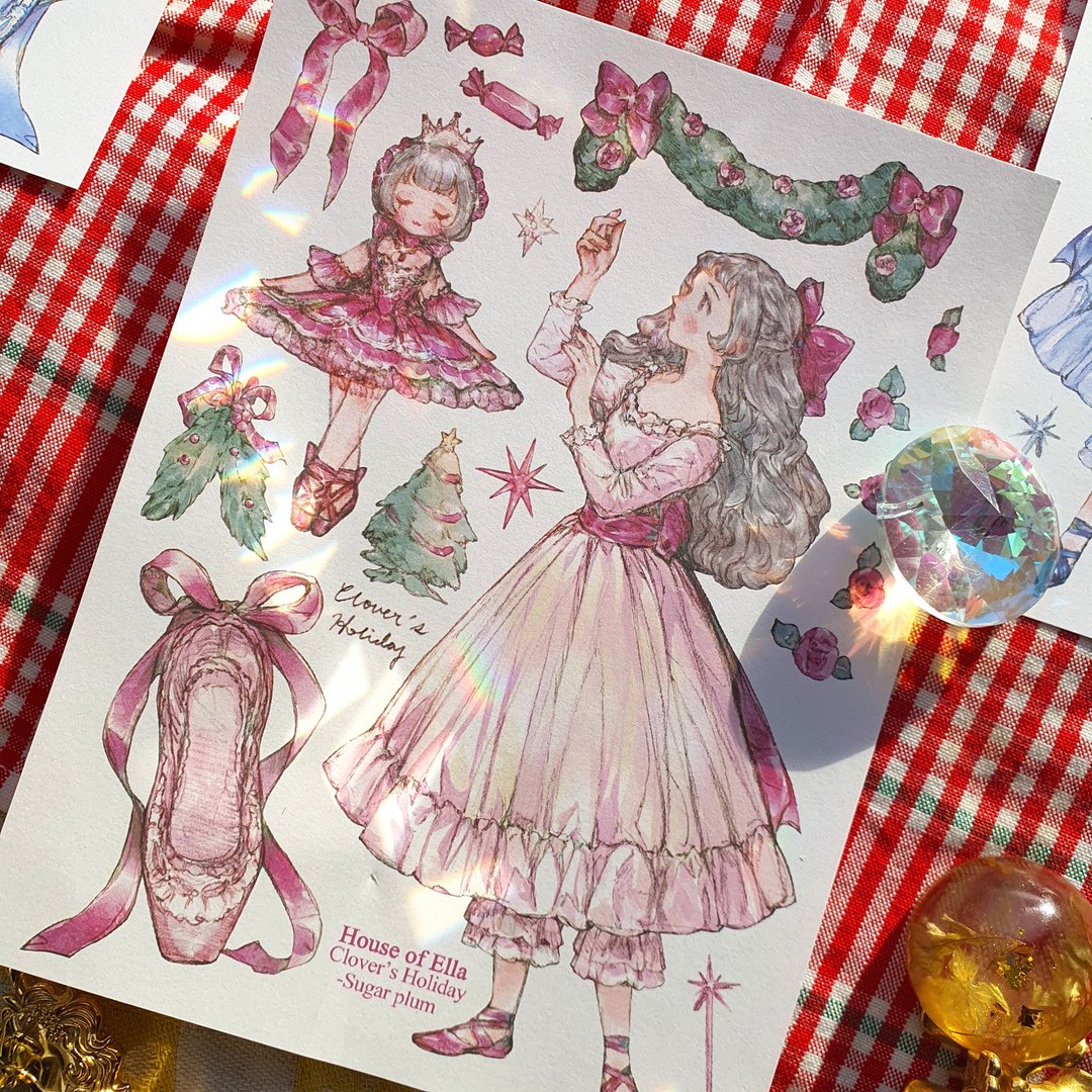 Clover's Holiday 圣诞女孩贴纸 - 贴纸 - 纸 