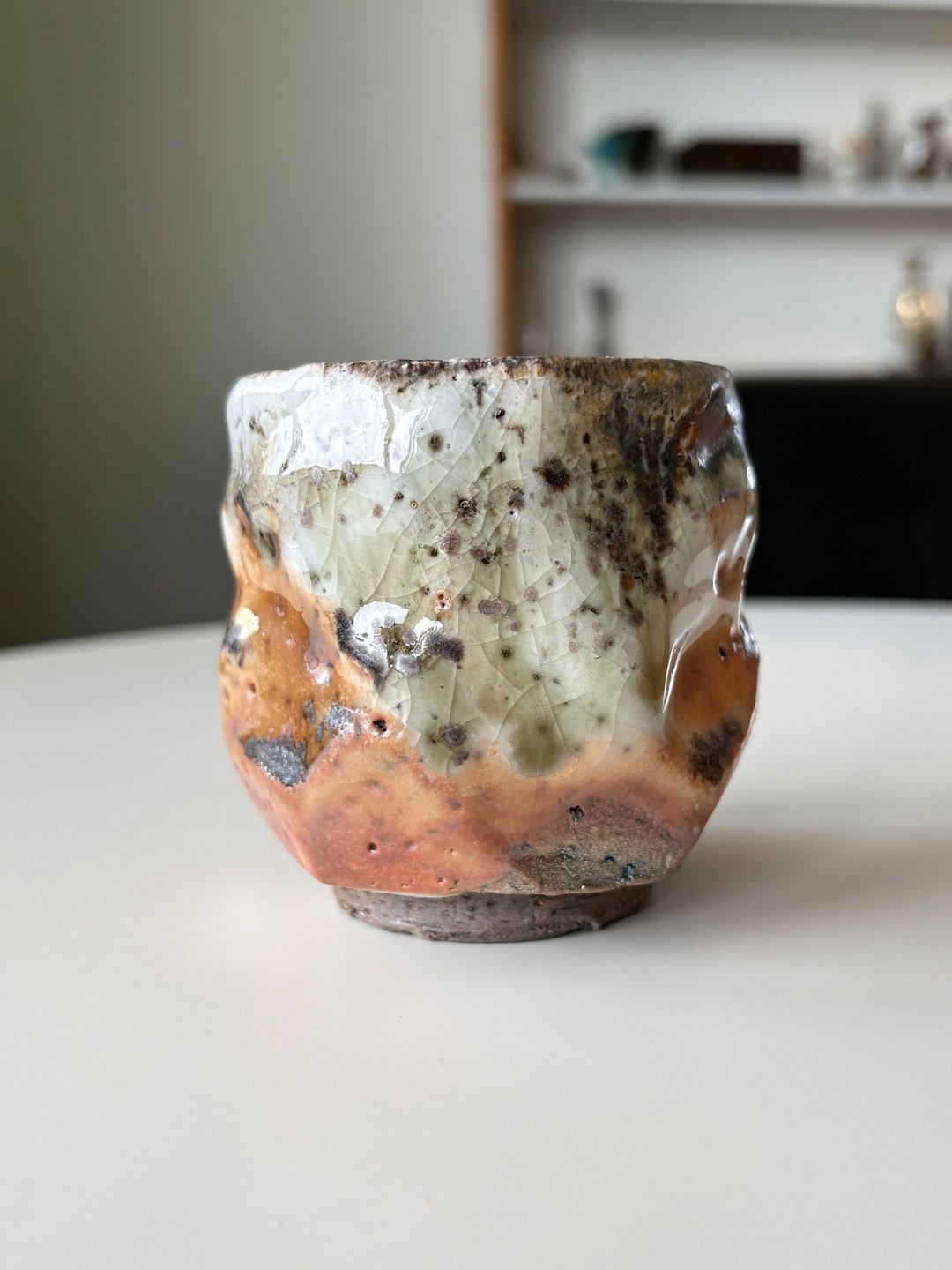 纯粹制陶 - 柴烧志野 水墨切削杯 - 茶具/茶杯 - 陶 