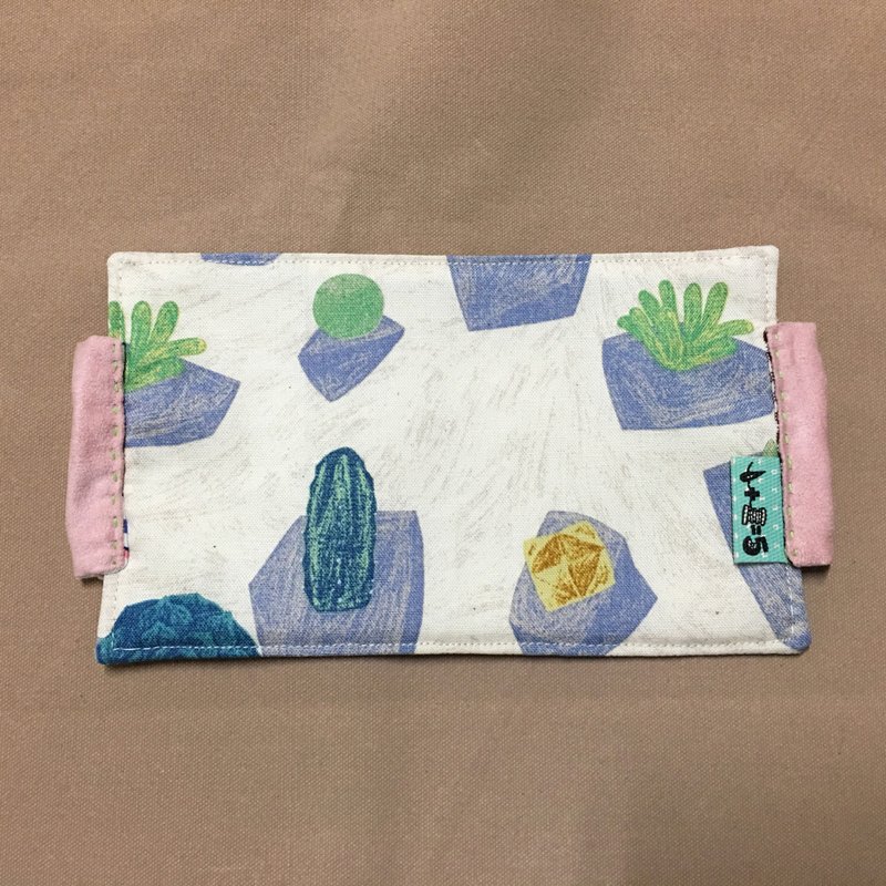 *多肉植物灰白  双面口罩* - 口罩 - 棉．麻 灰色